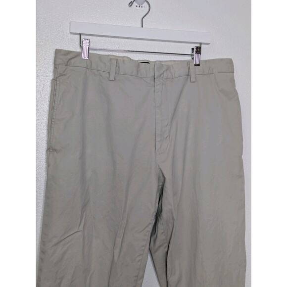 Banana Republic Pants Mens 36 X 34 Gavin Straight Fit Chino Beige Flat Front - Picture 6 of 9